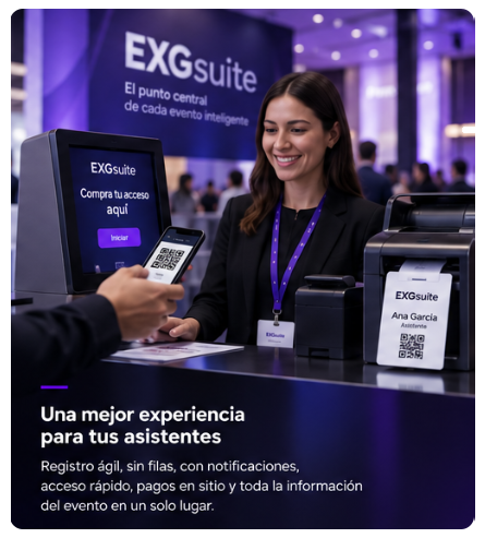 Atención y registro de asistentes mediante un kiosco de autoservicio